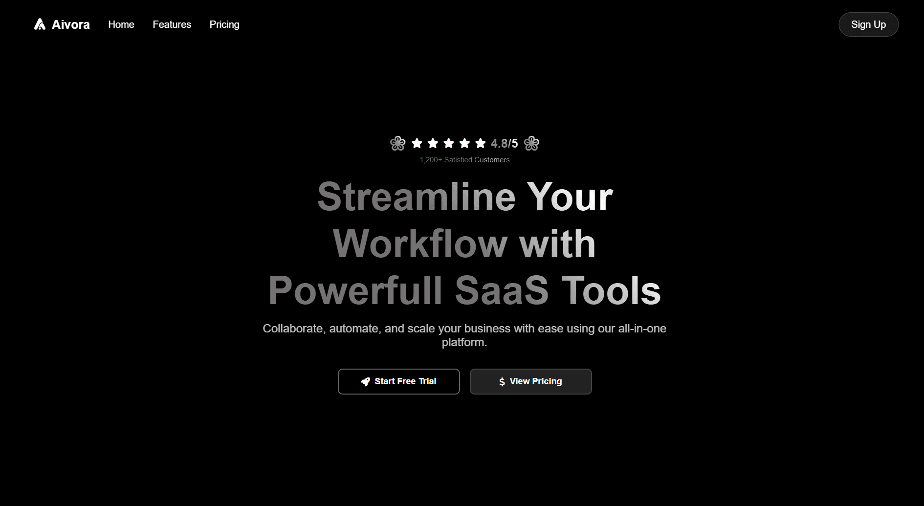 Aivora — Modern SaaS Landing Page