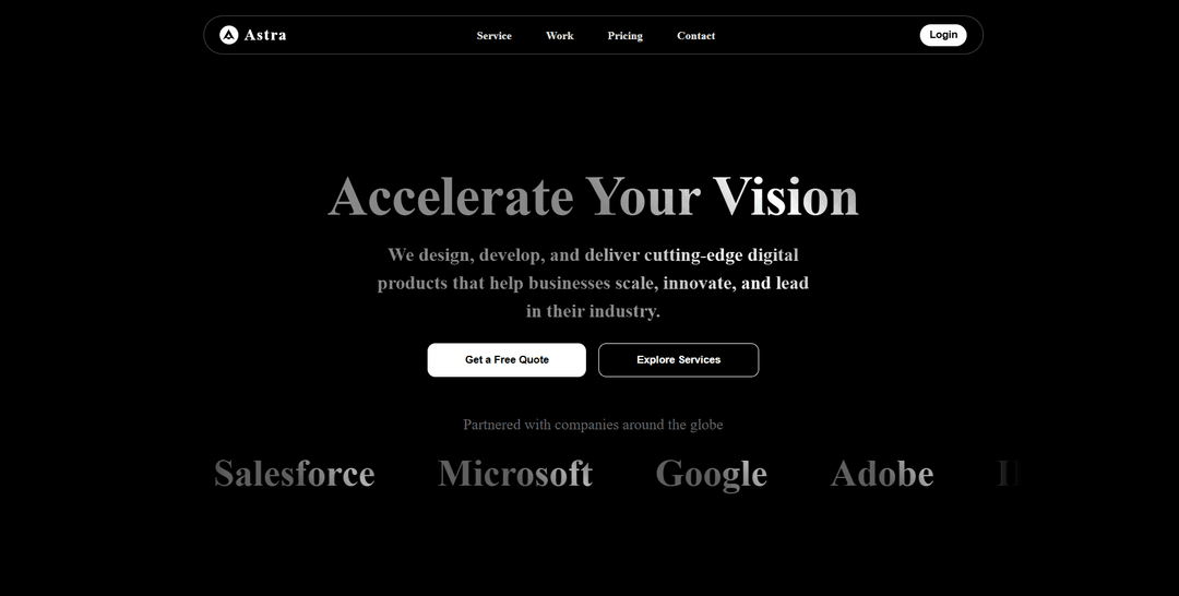 Astra — Premium SaaS Business Template